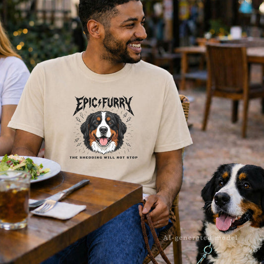 Epic Furry Bernese Mountain Dog T-Shirt — The Shedding Will Not Stop