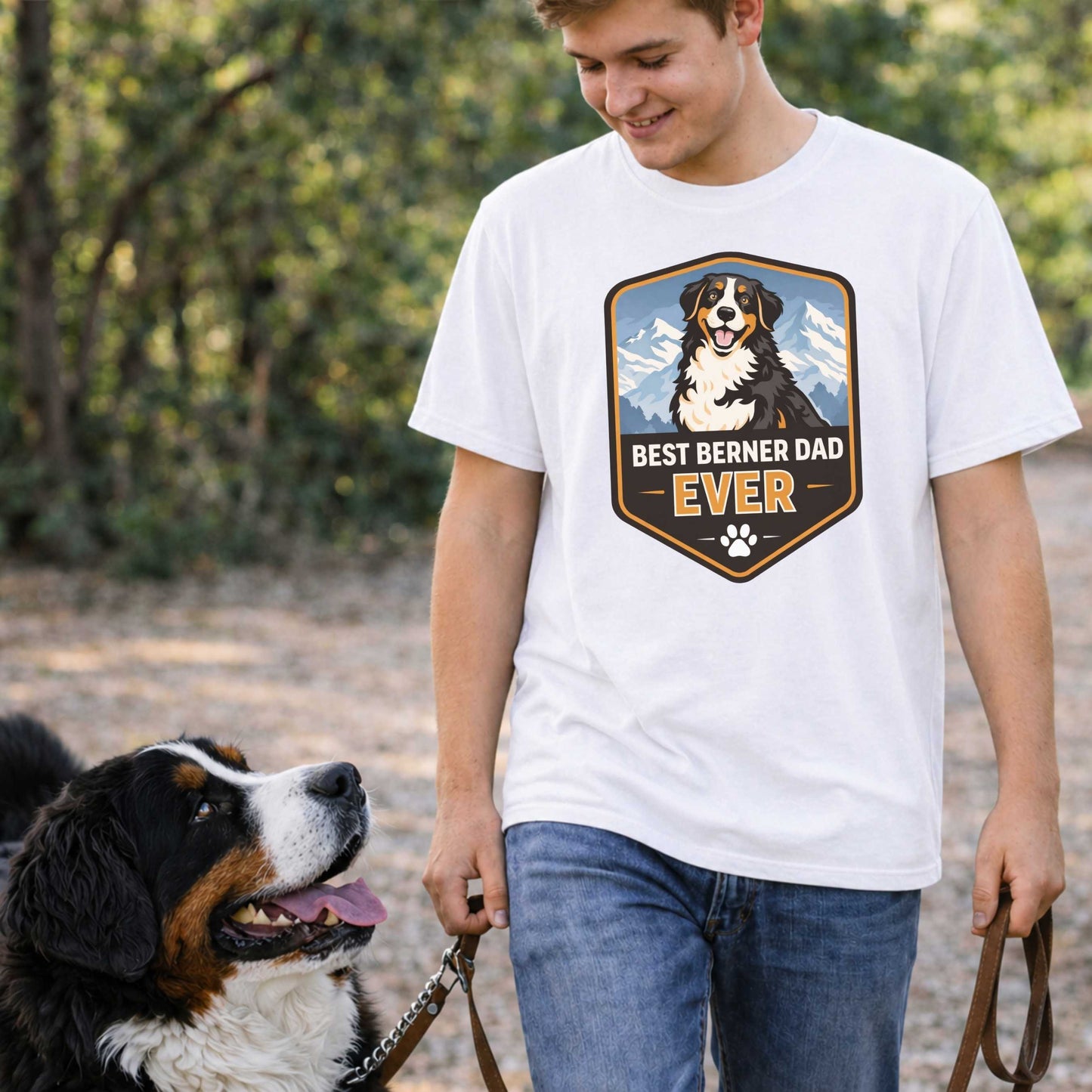 Best Berner Dad Ever T-Shirt | Bernese Mountain Dog Dad Gift Tee