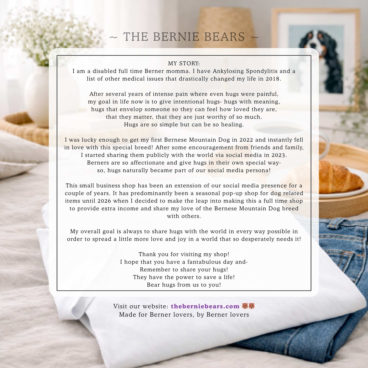 Bernese Mountain Dog Mom Gift Shirt | Wildflower Nature Lover Tee | Gentle Giant Design