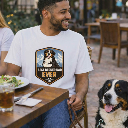 Best Berner Dad Ever T-Shirt | Bernese Mountain Dog Dad Gift Tee