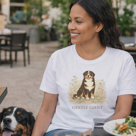 Bernese Mountain Dog Gentle Giant Wildflower T-Shirt | Berner Nature Lover Gift Tee | The Bernie Bears