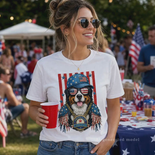 America 250th Birthday Bernese Mountain Dog Gift Shirt | Semiquincentennial Berner Tee