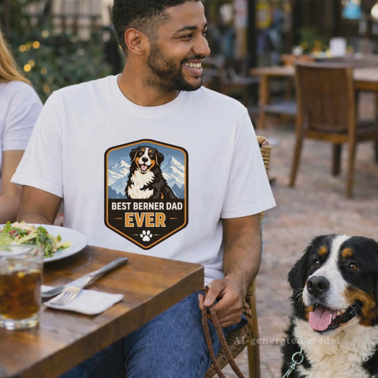 Best Berner Dad Ever T-Shirt | Bernese Mountain Dog Dad Gift Tee
